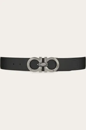 Salvatore Ferragamo Cinturón reversible y ajustable Gancini Negro