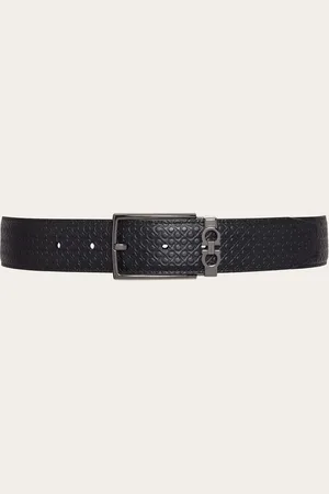 Salvatore Ferragamo Cinturón reversible y ajustable Gancini Negro