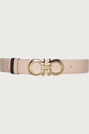 Salvatore Ferragamo Cinturón Gancini ajustable y reversible Rosa