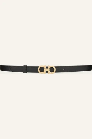 Salvatore Ferragamo Cinturón fijo Gancini Negro