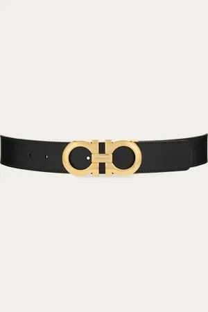 Salvatore Ferragamo Cinturón reversible y ajustable Gancini Negro