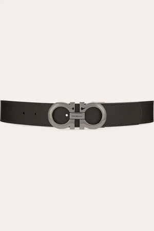 Salvatore Ferragamo Cinturón reversible y ajustable Gancini Negro