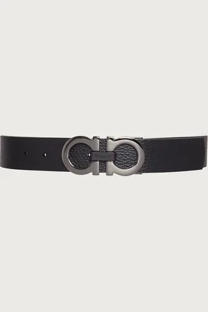 Salvatore Ferragamo Cinturón reversible y ajustable Gancini Negro