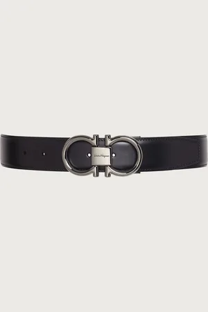 Salvatore Ferragamo Cinturón reversible y ajustable Gancini Negro