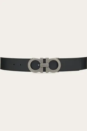 Salvatore Ferragamo Cinturón reversible y ajustable Gancini Negro