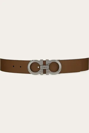 Salvatore Ferragamo Cinturón reversible y ajustable Gancini Marrón