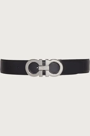 Salvatore Ferragamo Cinturón reversible y ajustable Gancini Negro
