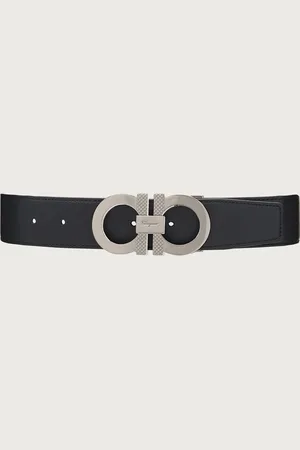 Salvatore Ferragamo Cinturón reversible y ajustable Gancini Negro