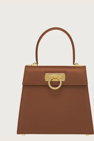 Salvatore Ferragamo Iconic Top Handle (M) Marrón