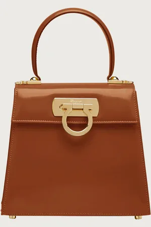 Salvatore Ferragamo Iconic Top Handle (S) Marrón