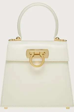 Salvatore Ferragamo Iconic Top Handle (S) Blanco