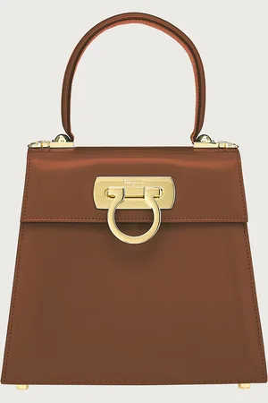 Salvatore Ferragamo Iconic Top Handle (S) Marrón