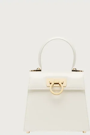 Salvatore Ferragamo Iconic Top Handle (S) Blanco