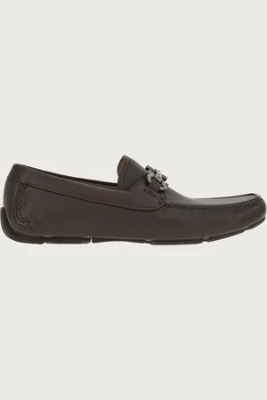 Salvatore Ferragamo Mocasines Driver adorno Gancini Marrón Talla 40.5