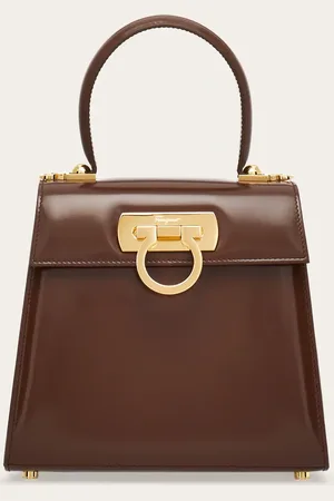 Salvatore Ferragamo Iconic Top Handle (S) Marrón