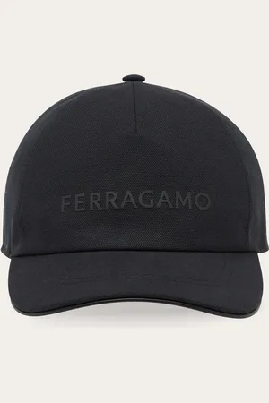 Salvatore Ferragamo Gorra con firma Negro