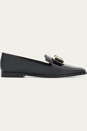 Salvatore Ferragamo Mocasines New Vara plate Negro Talla 34.5