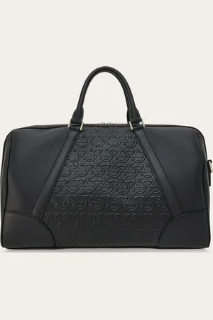 Salvatore Ferragamo Bolsa de lona con gofrado Gancini Negro