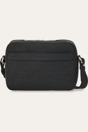 Salvatore Ferragamo Bolso bandolera con gofrado Gancini Negro