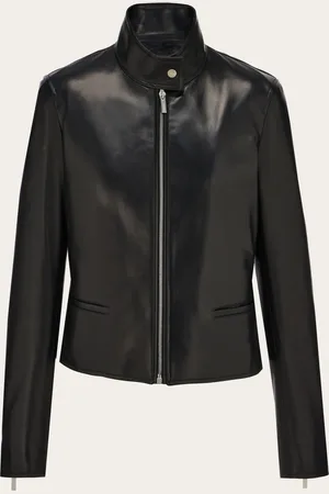 Salvatore Ferragamo Cazadora biker de napa Negro