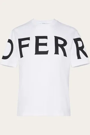 Salvatore Ferragamo Camiseta con logo gráfico Blanco