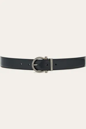 Salvatore Ferragamo Cinturón reversible y ajustable Gancini Negro