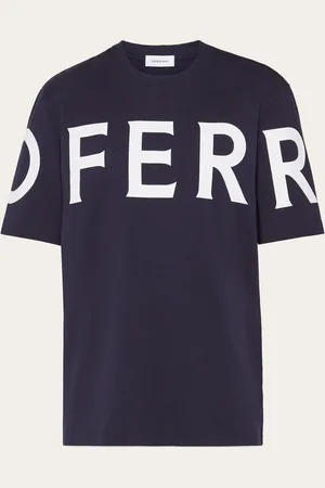 Salvatore Ferragamo Camiseta manga corta con logo gráfico Azul