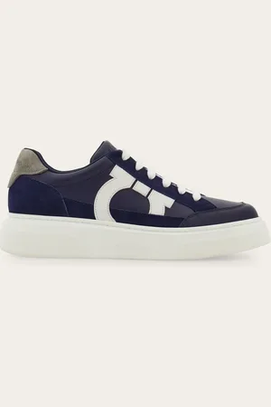 Salvatore Ferragamo Sneakers bajas con Gancini Azul Talla 40