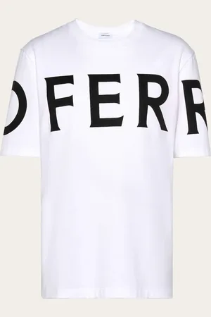 Salvatore Ferragamo Camiseta manga corta con logo gráfico Blanco