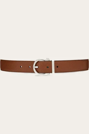 Salvatore Ferragamo Cinturón reversible y ajustable Gancini Marrón