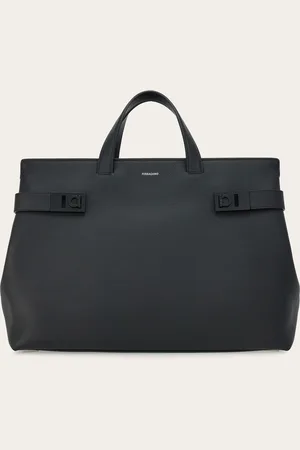 Salvatore Ferragamo Bolso tote con hebillas Gancini Negro