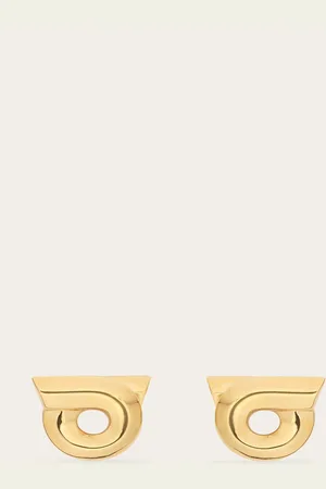 Salvatore Ferragamo Pendientes Gancini - Talla 18 Oro