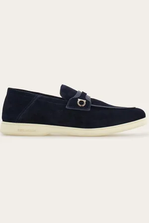 Salvatore Ferragamo Mocasines desestructurados con adorno Gancini Azul Talla 39
