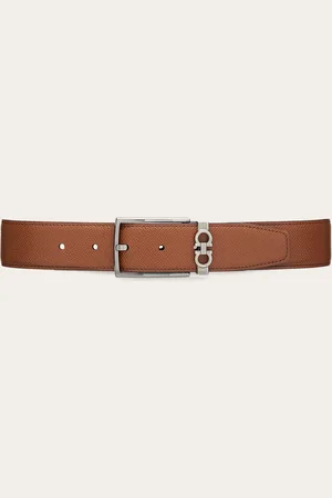 Salvatore Ferragamo Cinturón reversible y ajustable Gancini Marrón