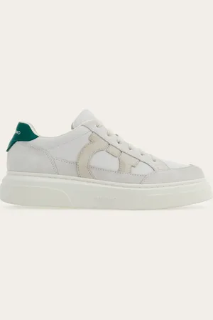 Salvatore Ferragamo Sneakers bajas con Gancini Blanco Talla 39