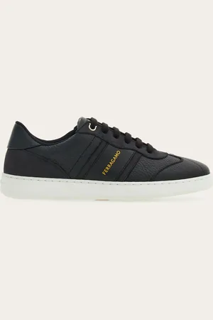 Salvatore Ferragamo Sneakers bajas con firma Negro Talla 34.5