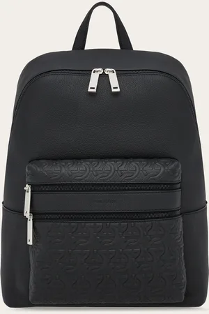 Salvatore Ferragamo Mochila con gofrado Negro