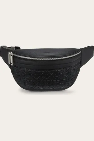 Salvatore Ferragamo Riñonera con gofrado Gancini Negro
