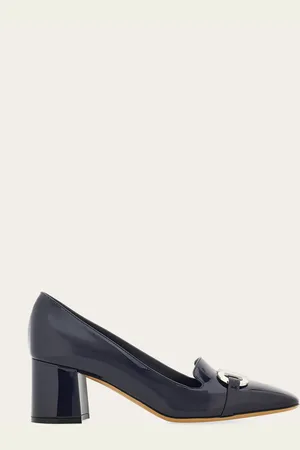 Salvatore Ferragamo Zapatos de salón adorno Gancini Azul Talla 35.5