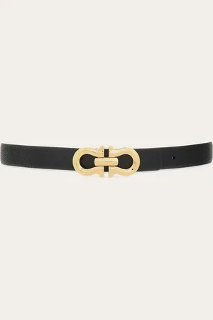 Salvatore Ferragamo Cinturón reversible Gancini Negro