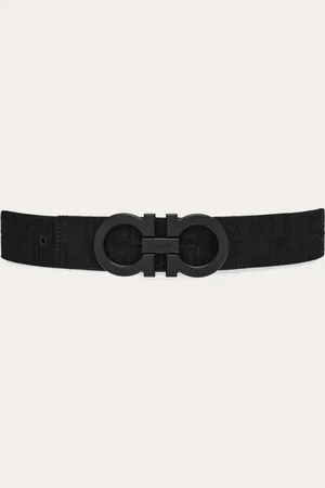 Salvatore Ferragamo Cinturón fijo Gancini Negro