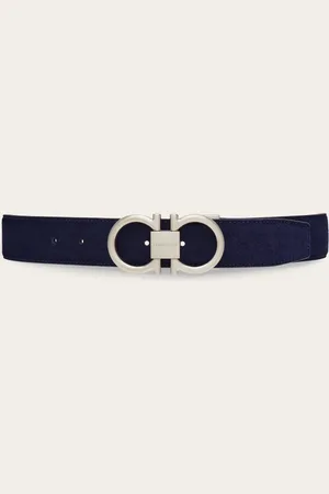 Salvatore Ferragamo Cinturón ajustable Gancini Azul