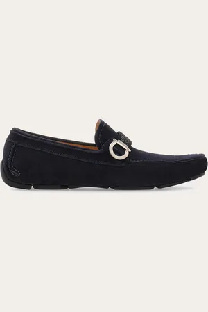 Salvatore Ferragamo Mocasines Driver adorno Gancini Azul Talla 40