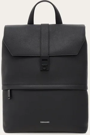 Salvatore Ferragamo Mochila con hebilla Gancini Negro