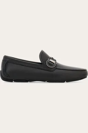 Salvatore Ferragamo Mocasines Driver adorno Gancini Negro Talla 39