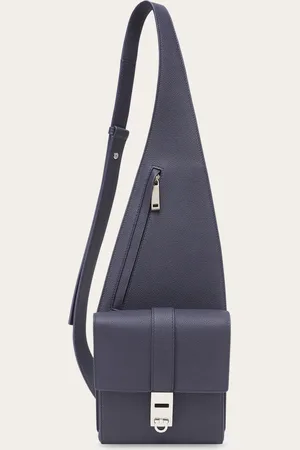 Salvatore Ferragamo Bolso de un hombro asimétrico con hebilla Gancini Azul