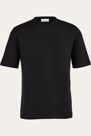 Salvatore Ferragamo Camiseta mezcla de seda Negro