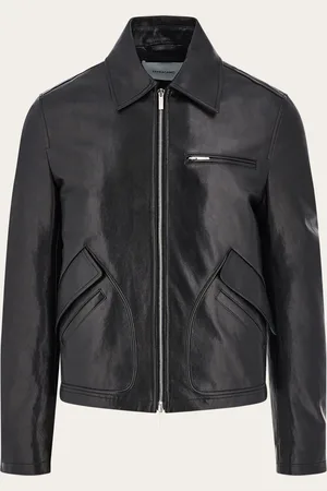 Salvatore Ferragamo Cazadora de piel Negro