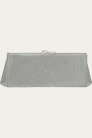 Salvatore Ferragamo Clutch con cristales Blanco