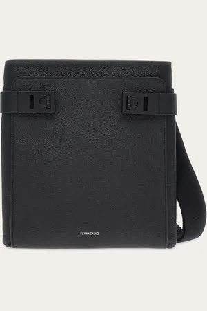 Salvatore Ferragamo Bolso bandolera con hebillas Gancini North-South Negro